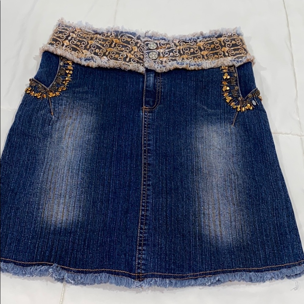 Like new Beautiful Girl fancy jean skirt